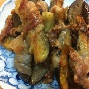 茄子豚のしょうが焼き